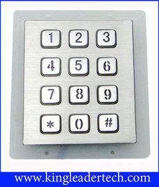 Panel Mount Numeric Backlit Metal Keypad With 12 Illuminated Keys For Access Control System