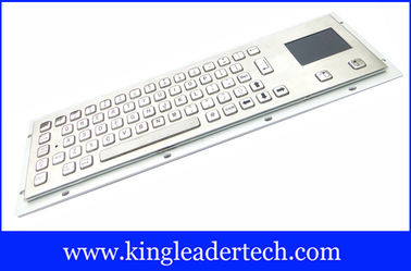 Brushed Stainless Steel Industrial Keyboard With Touchpad IP65 With 64 Keys