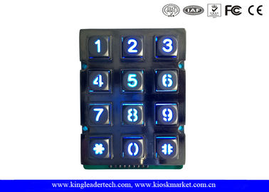 kaufen Industrielles numerische Tastatur-Metall Telefonzelle Usb mit 12 blauen Hintergrundbeleuchtungs-Schlüsseln online manufacture