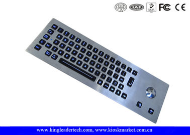 kaufen LED-Hintergrundbeleuchtungs-industrielle Edelstahl-Tastatur mit Rollkugel, 64 Schlüssel online manufacture