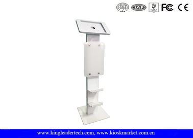 kaufen Logo Panel Tablet Kiosk Stand freistehend mit Schuh-Regalen online manufacture