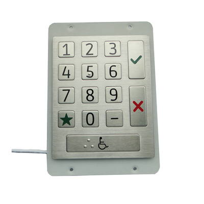 kaufen Panelmount robust vandalsicher wasserdicht 15 flache Tasten Türzugangskontrolle Numerische Tastatur online manufacture