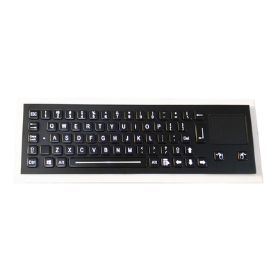 kaufen Elektroplattierte schwarze, robuste, vandalsichere, IP65 kompakte, hintergrundbeleuchtete Platte, Edelstahl-Tastatur mit Touchpad. online manufacture