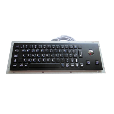 kaufen Elektroplattierte schwarze robuste Vandalsicherheit IP65 Kompaktplatte Edelstahl Tastatur mit Trackball online manufacture