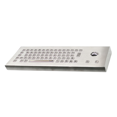 kaufen Robuste industrielle Schreibtisch-Tastatur aus Edelstahl Metall mit optischer Trackball-Maus online manufacture