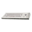 Rugged Industrial Desktop Stainless Steel Metal Keyboard With Optical Trackball Mouse