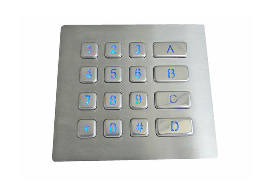 kaufen 16 Schlüssel geführt Backlighting Matrix-Metalltastatur IP65 online manufacture