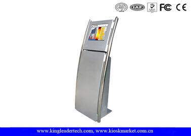 kaufen Kundengerechter Informations-Touch Screen Kiosk-Stand mit zwei Edelstahl Polen online manufacture