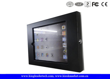 kaufen Wand, welche die Matt-Schwarzes Ipad-Kiosk-Einschließung, gemacht vom schroffen Metall mit dem Pulver beschichtet anbringt online manufacture