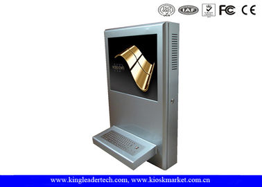 kaufen Moderner dünner Wand-Berg-Kiosk mit 15 Zoll-Touch Screen Monitor und Metalltastatur optional online manufacture