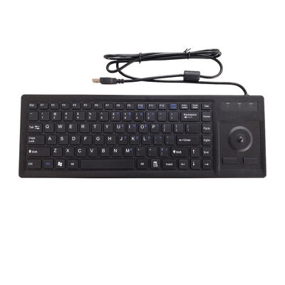 Wasserdichte IP65-Industrie-Tastatur mit 87 Tasten und Mini-Trackball für raue Umgebungen