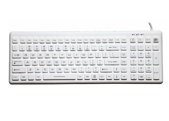 IP68 Washable Medical Sealed Keyboard USB 110 Keys With ON OFF Backlight Button